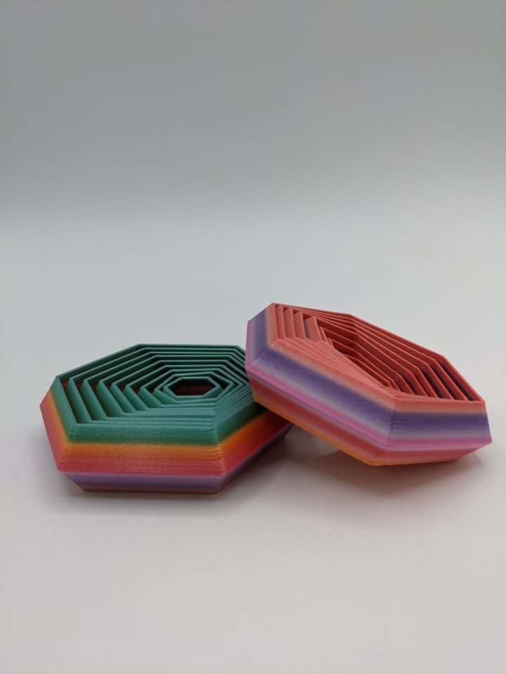 Rainbow Hexagon Fidget
