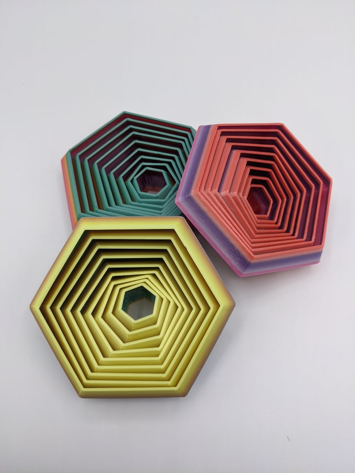 Rainbow Hexagon Fidget